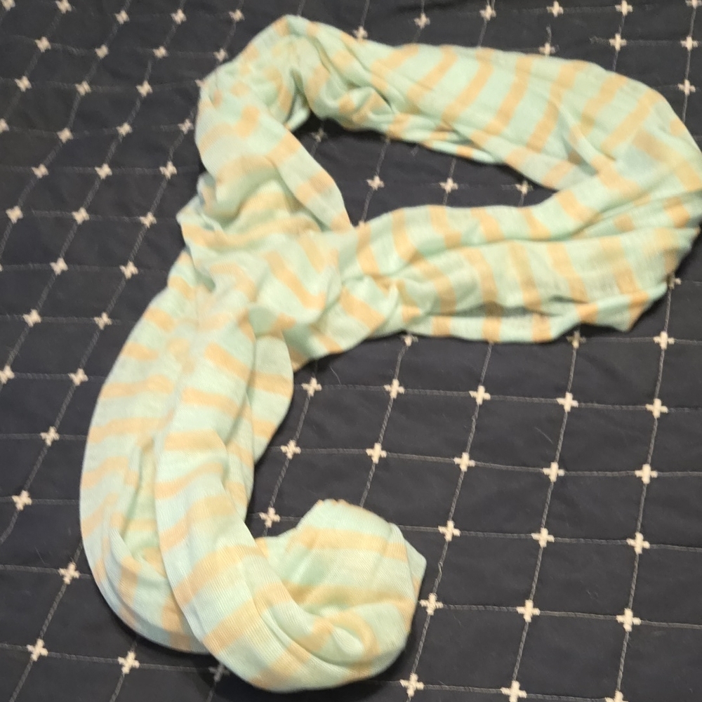 Kerisma Mint and Cream Striped Scarf